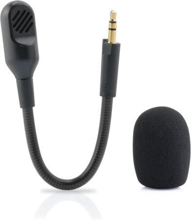 [해외]LEFXMOPHY Razer Barracuda X 게임 헤드셋용 마이크 교체용 3.5mm 분리형 게이밍 붐 (폼 포함) 1-pack