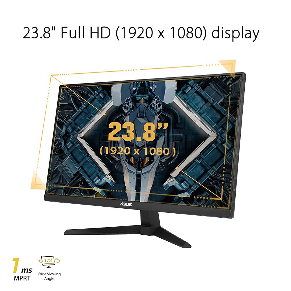 ASUS TUF 게이밍 24인치 1080P 아이 익스트림 섀도우 케어, 어댑티브 풀 부스트, 싱크, 165Hz (VG247Q1A) 지원), 로우 포트 모션 - 모니터 HD, 프리미 - 상세 이미지 2