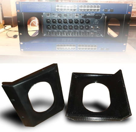 [해외]베링거 XR18 랙 이어 XR16 MR18 MR16 SD18용 플러시 마운트 키트 X 에어 시리즈 믹서용 전문 교체 하드웨어용