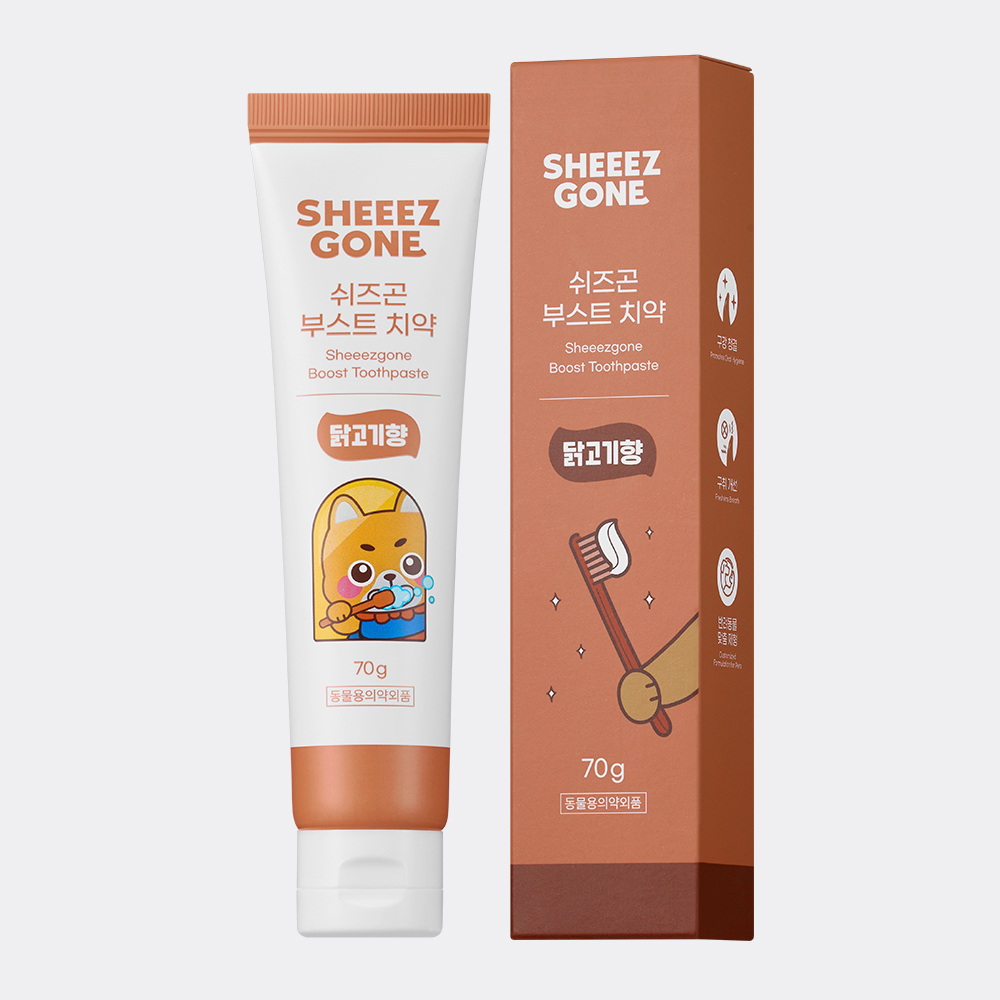 쉬즈곤 강아지 고양이 부스트 구강관리 치석제거 치약 70g, 1개, 닭고기 - 상품 이미지