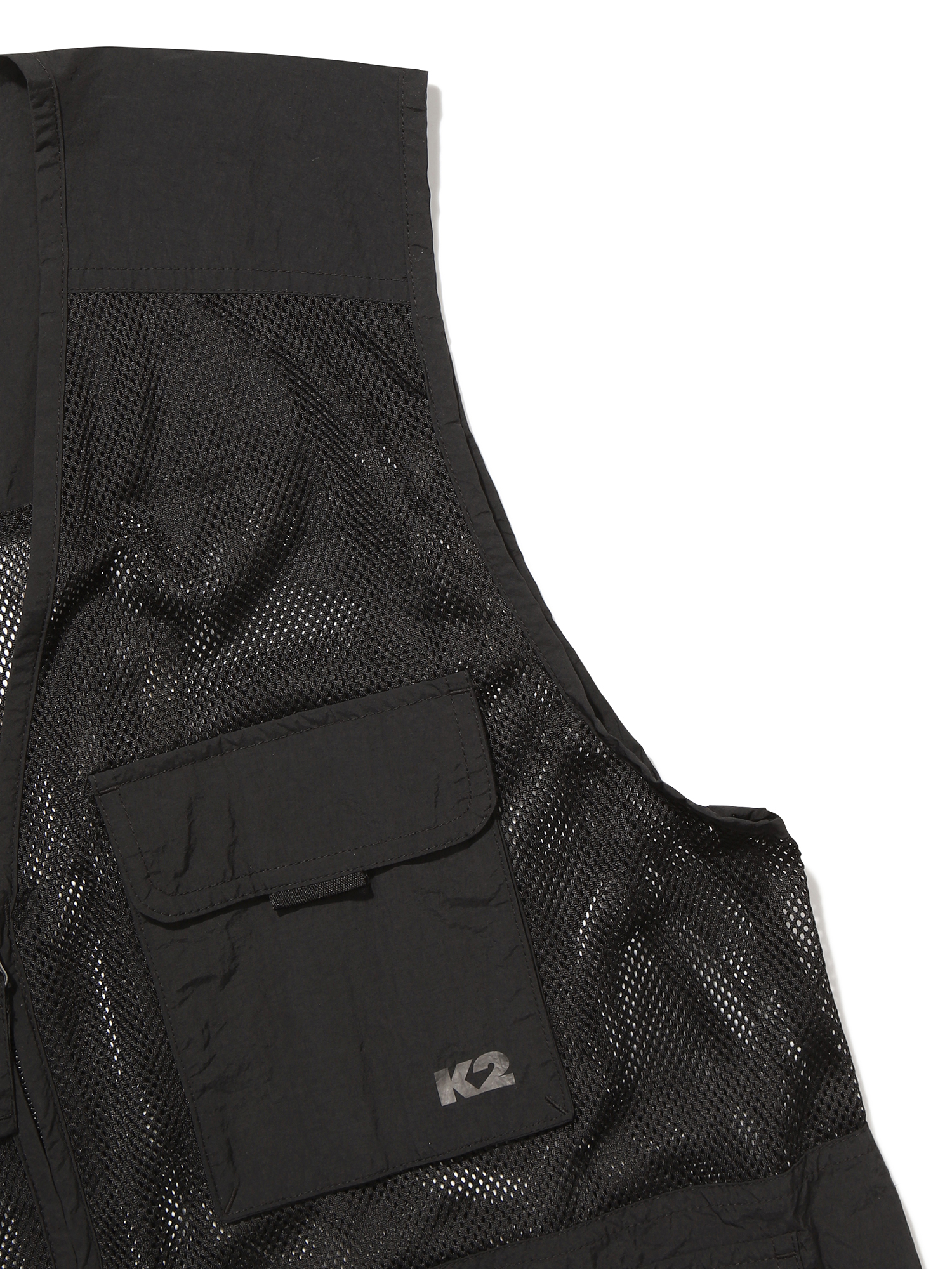 [본사직영] K2 남성 FLYHIKE 유틸리티 V넥 메쉬 베스트 Black KMM25627Z1 이미지 6