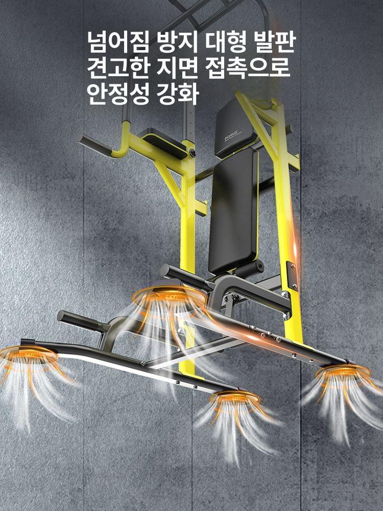 턱걸이 풀업바 가정용 운동기구 실내철봉 피트니스 철봉 옐로우 - 상세 이미지 3