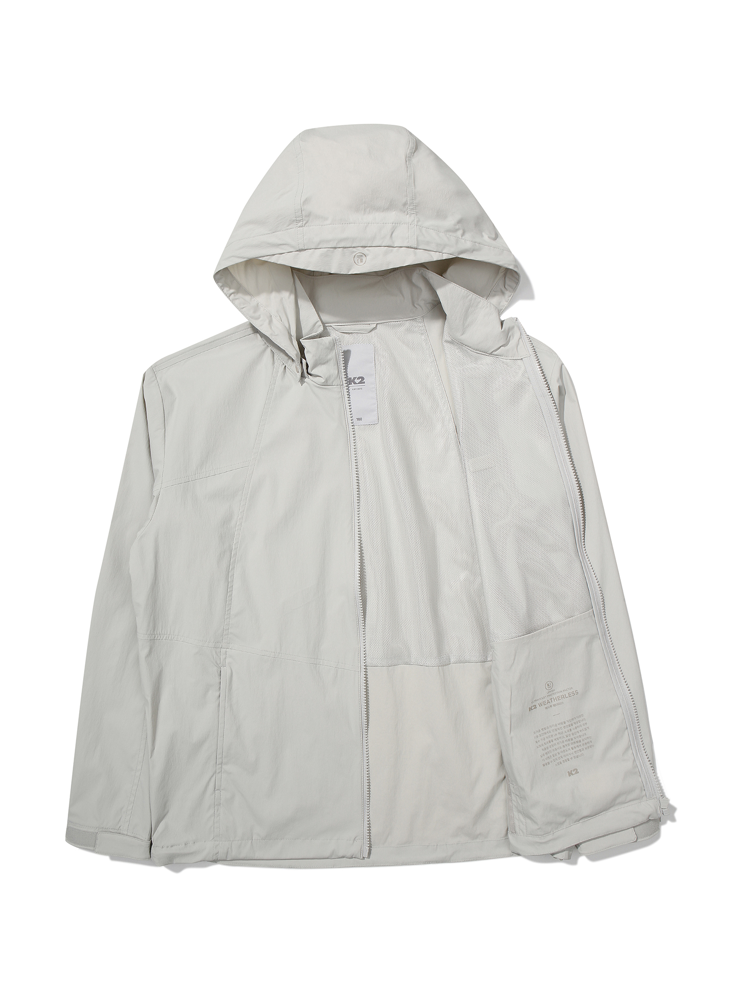 K2 남성 웨더리스(WEATHERLESS) 프리즘(FREESM) 바람막이 자켓_PEARL GREY KMP25141PG - 상세 이미지 3