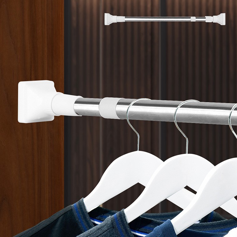 도모아 사각압축봉 80 미니커튼봉 압착봉 창틀걸이 커튼설치 고리 무타공