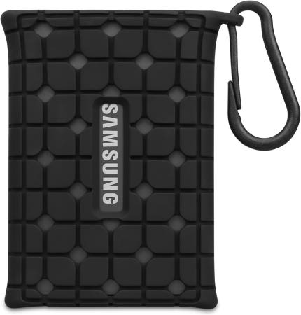 [해외]삼성 T7 휴대용 SSD용 락도 실리콘 케이스 1TB 2TB 4TB 500GB 외장 솔리드 스테이트 드라이브 보호 커버 슬리브 스킨 카라비너가 포함된 여행용 파우치 보관 B