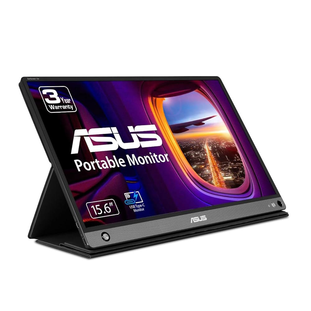 ASUS 젠 스크린 고 MB16AHP 15.6인치 휴대용 모니터 풀 HD IPS 아이 케어, 마이크로 HDMI USB Type-C 포함 4 16 USB-C Kickstand - 상품 이미지