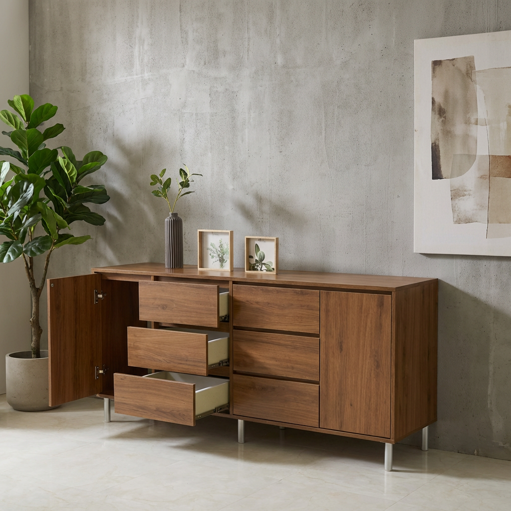 높은 거실장 1500 서랍형 수납장 3단 북유럽 슬림 TV장