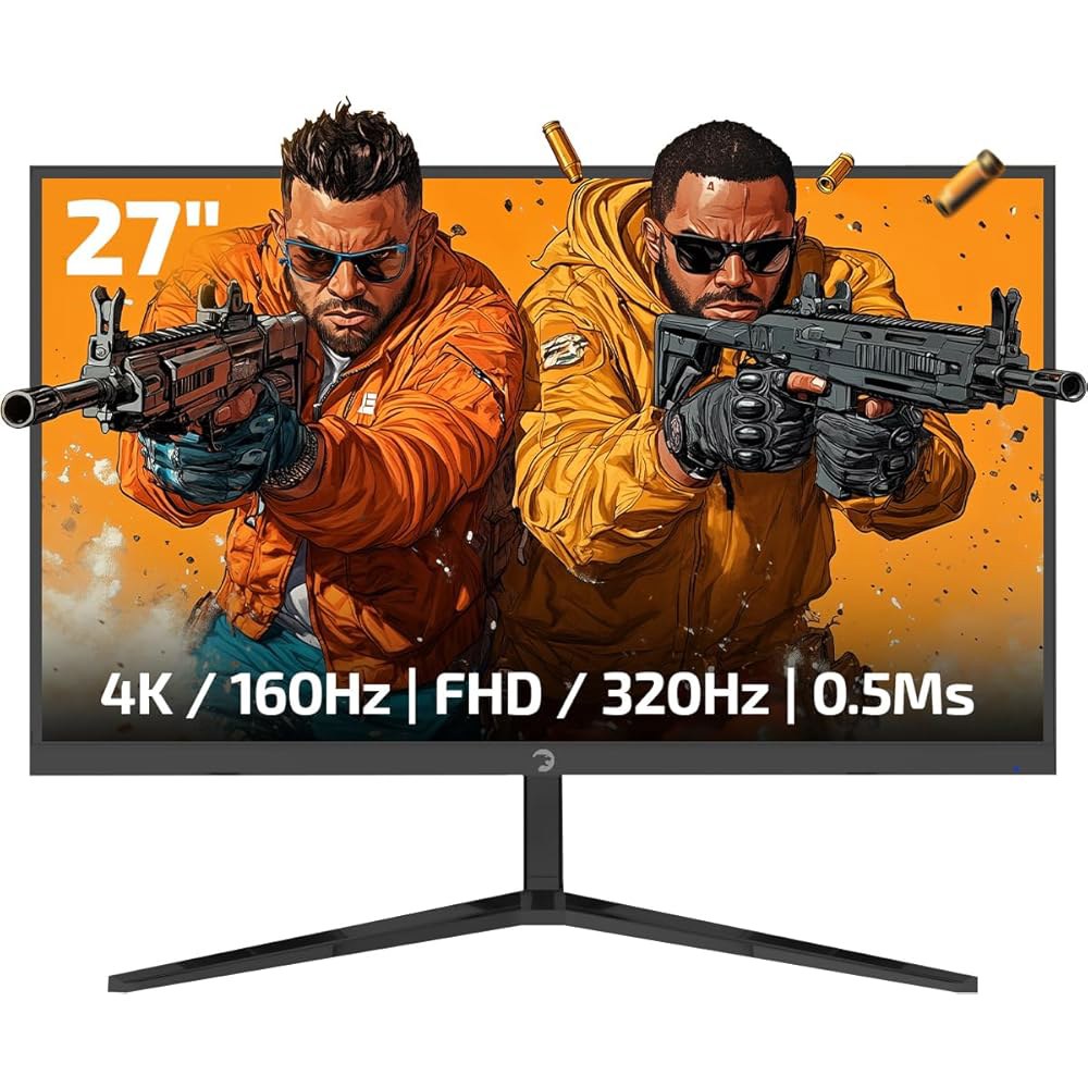 Rapid 듀얼 27인치 4K 게이밍 동기화, 블루 고속 2160P 2.1 0.5ms IPS, 160Hz, 135 모니터, HDR 1.4, 필터, 1080P 스피커, 적응형 sRG - 상품 이미지