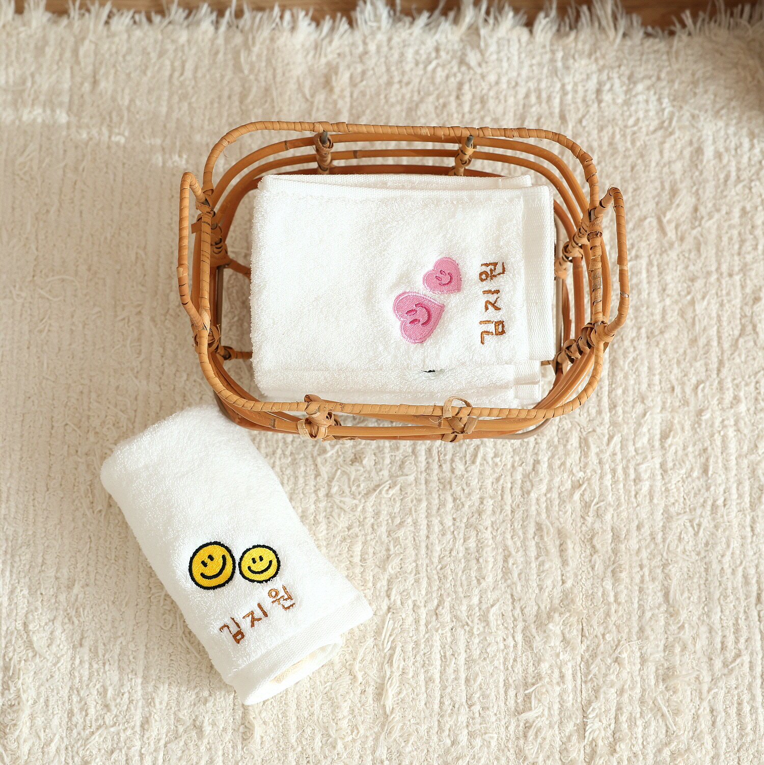네이처 플라워 감성 어린이집 유치원 핸드 타올 타월 고리 수건 이미지 6