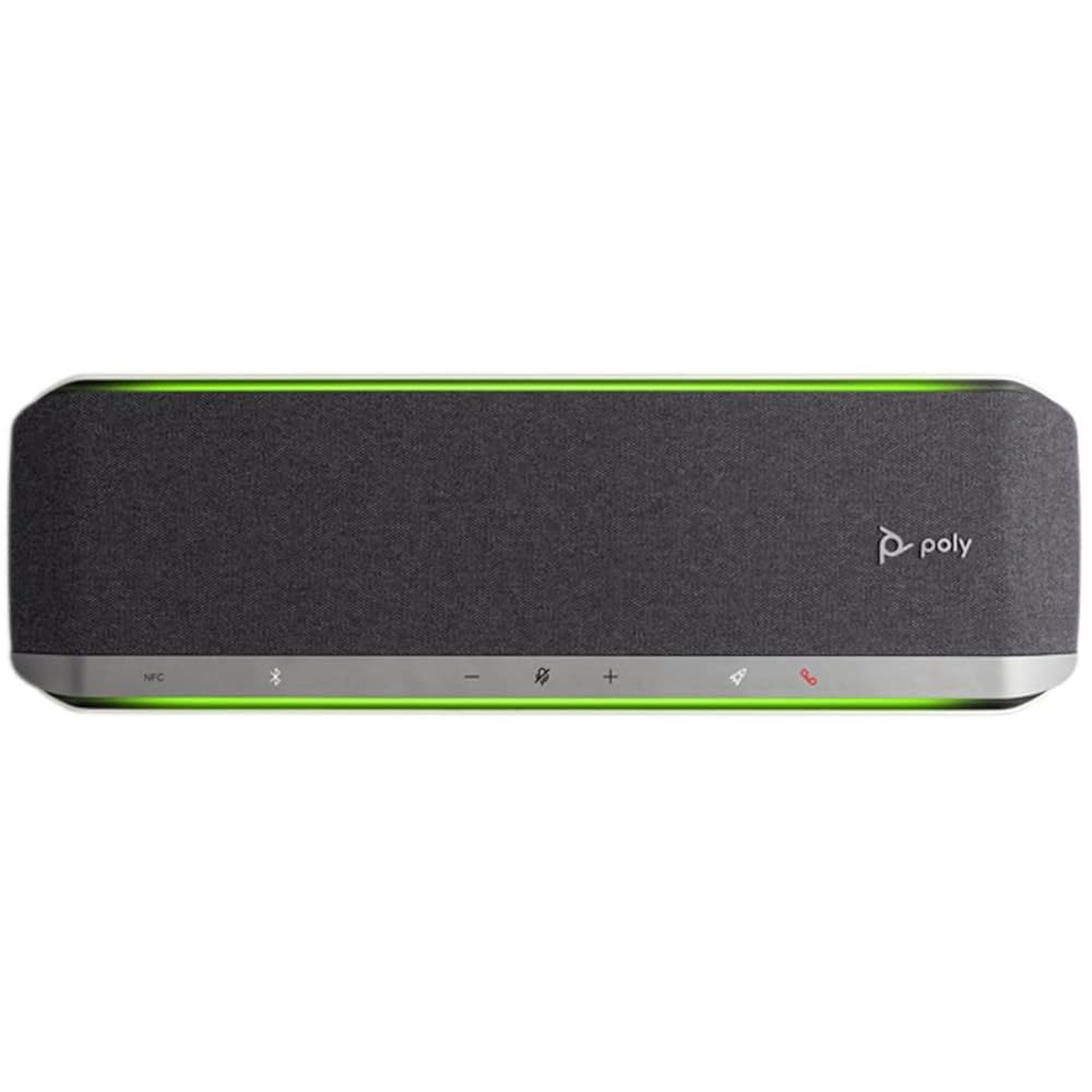 Poly - 회의실용 Sync 60 작동 줌 함께 USB-A/USB-C 결합된 케이블을 통해 (Plantronics) 스마트폰 연결, 스마트 블루투스를 팀(인증), 스피커폰 등과 - 상품 이미지