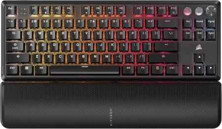 [해외]Corsair K70 PRO TKL RGB 텐키리스 기계식 유선 게이밍 키보드 – 사전 윤활된 홀 효과 MGX Hyperdrive 조절식 스위치 동시 SOCD 및 래피드 T