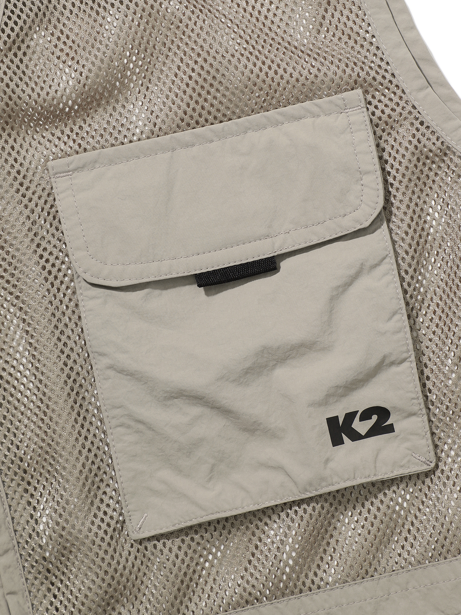 [본사직영] K2 남성 FLYHIKE 유틸리티 V넥 메쉬 베스트 D/GRAYISH BEIGE KMM25627JS 이미지 8