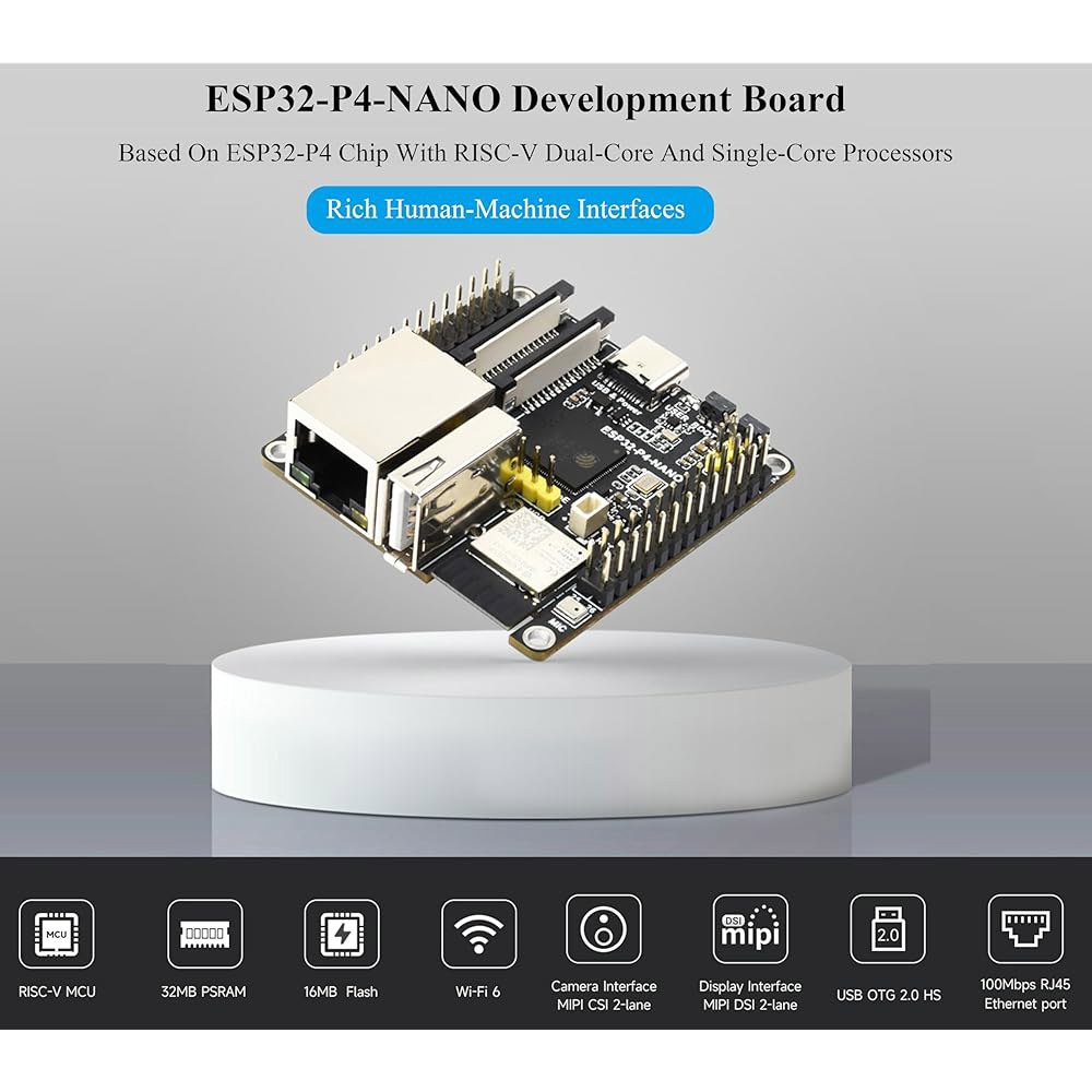 ESP32-P4-NANO 개발 보드, ESP32-P4 칩 인터페이스 USB, MIPI-DSI, ETH 함께 품목 휴먼-머신 스피커 및 제공, MIPI-CSI, RISC-V 모듈과 - 상세 이미지 3