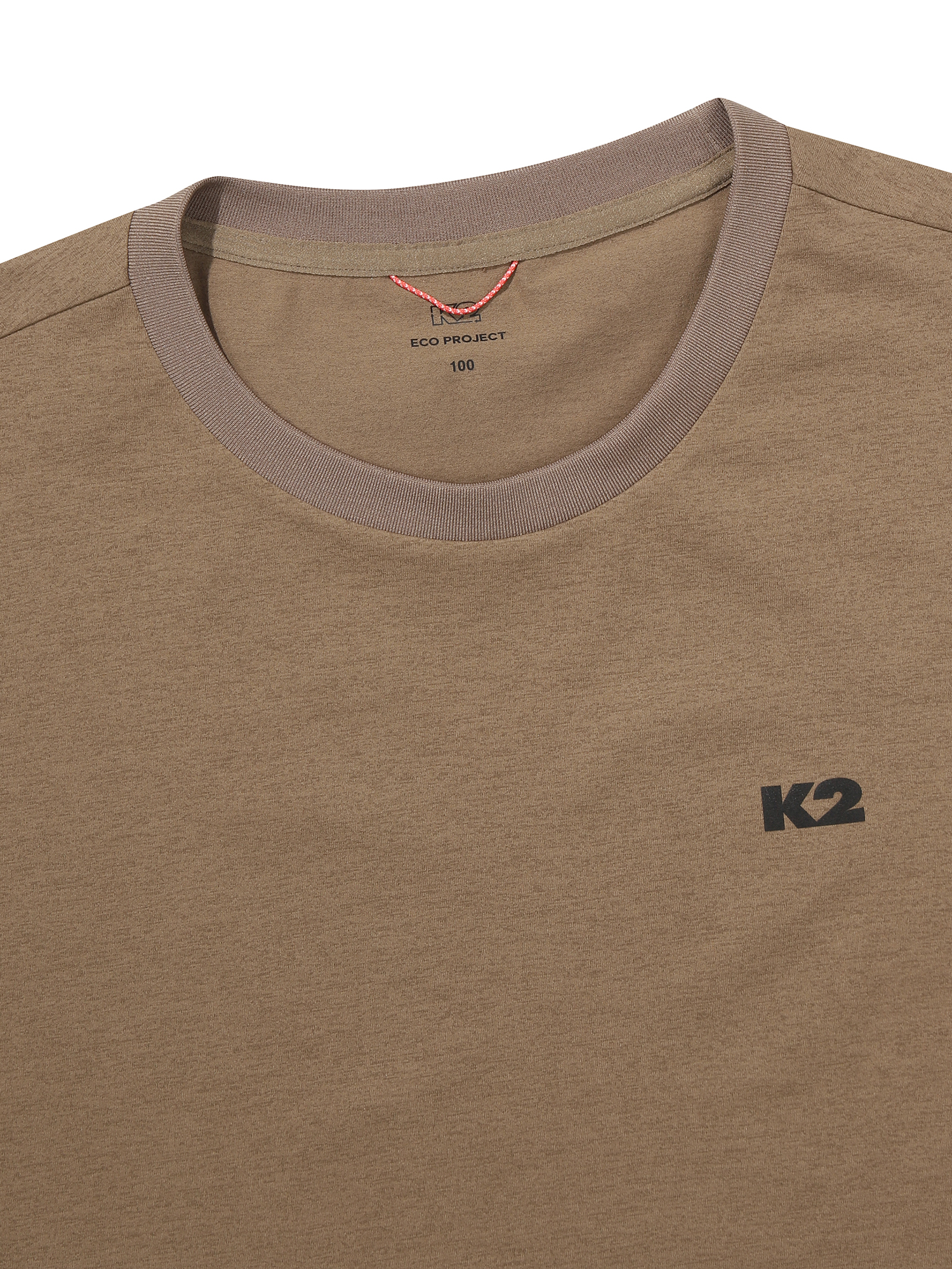 [본사직영] K2 남성 KTR 빅로고 반팔 라운드 티셔츠 (ECO) HUNTER BEIGE KMM25210HB - 상세 이미지 3