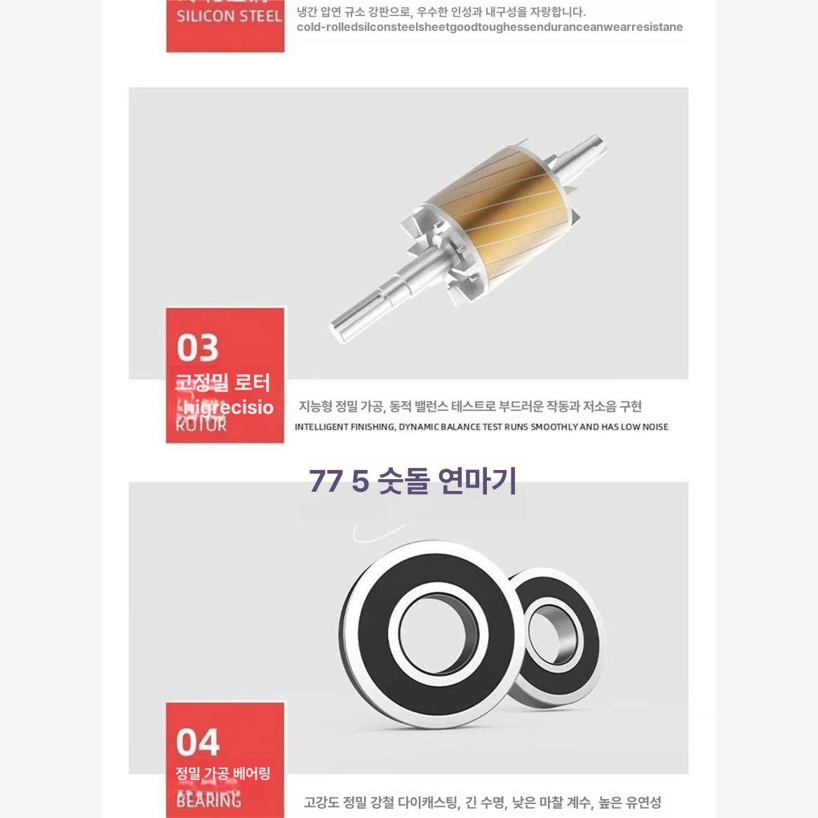 탁상 목공용 연삭기 폴리싱 연마기 소형 미니 샌딩 더블 더블 연삭 휠 세트 - 상세 이미지 4