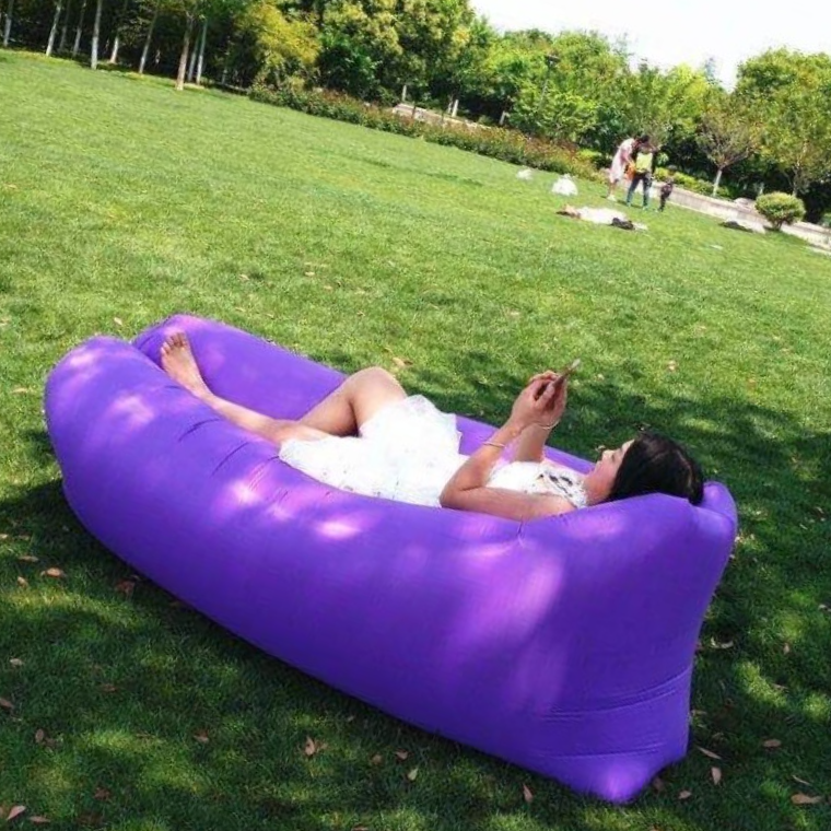 비치백 에어소파 캠핑용 에어베드 에어매트 1인용 빈백 캠핑용품 캠핑매트 파우치포함