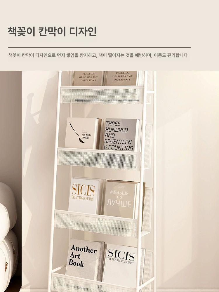 진열대 마크라메 북유럽 브로셔 꽂이 매거진랙 잡지 거실 패션밀키화이트 - 상세 이미지 2