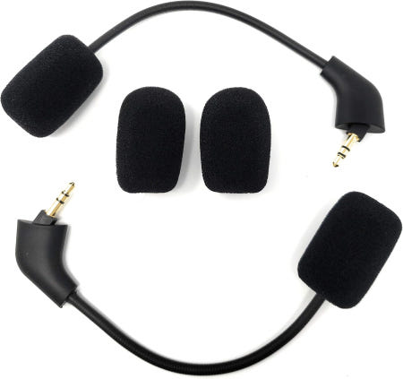 [해외]TNE 2개입 교체용 붐 마이크 (Kingston HyperX Cloud 2 II 게이밍 헤드셋용) - 유선 Pro CloudX PS4 Xbox One Slanted