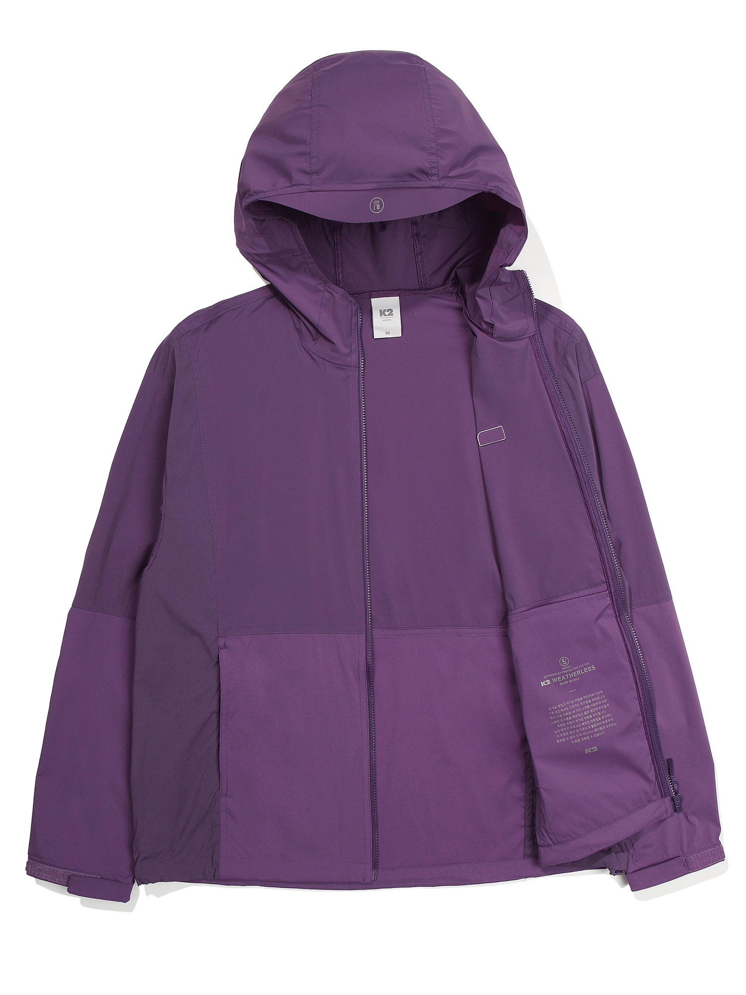 [본사직영] K2 여성 웨더리스(WEATHERLESS) 바이저 (VISOR) 바람막이 자켓 W Violet KWM25142V5 - 상세 이미지 3