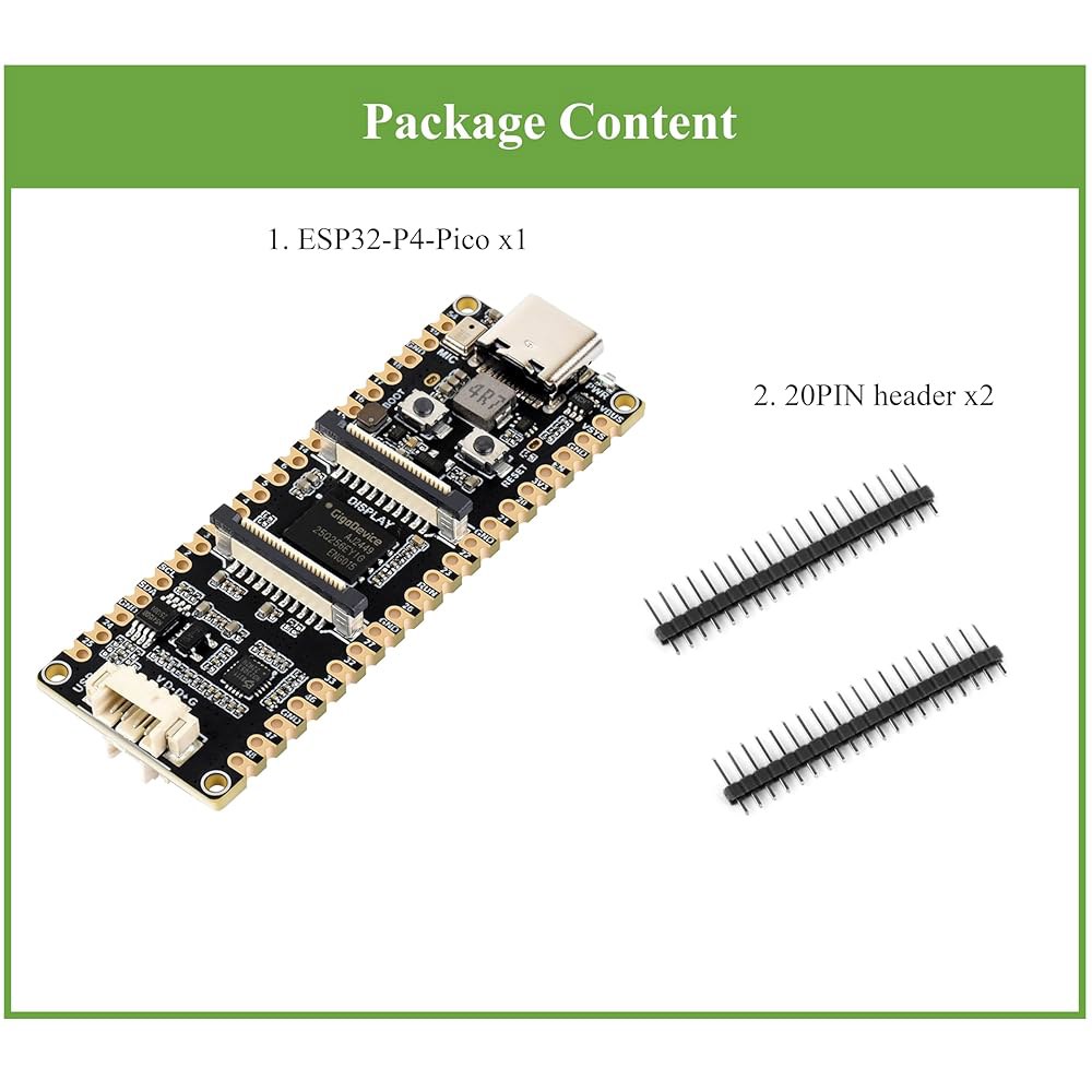 ESP32-P4-Pico 개발 보드, ESP32-P4 기반, 및 싱글 휴먼-머신 프로세서, 스피커 듀얼 RISC-V 인터페이스, 인터페이스-디스플레이/카메라 풍부한 헤더 코어 - 상세 이미지 2
