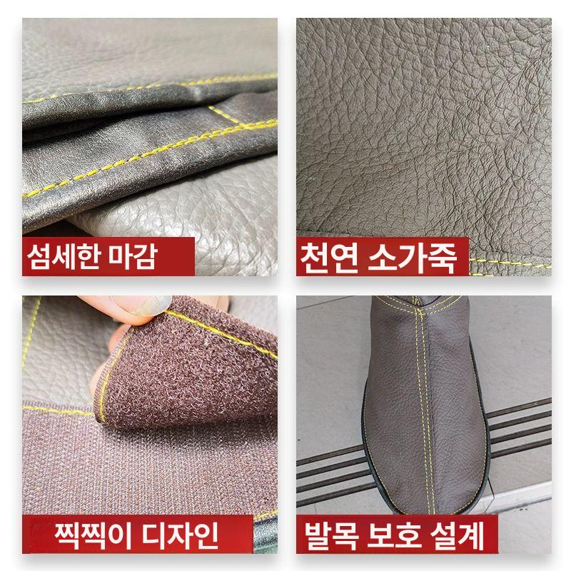 뱀 방지 벌초용 각반 다리보호 방수 작업용 발토시 롱 두꺼운 소가죽 - 상세 이미지 4