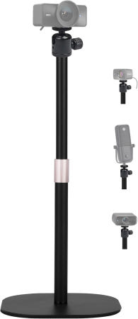 Acetaken Mount [해외]Elgato Facecam 4K pro MK.2 웹캠 및 Wave 3/Wave DX 마이크와 호환되는 헤비 듀티 스탠드 테이블탑 삼각대 홀더