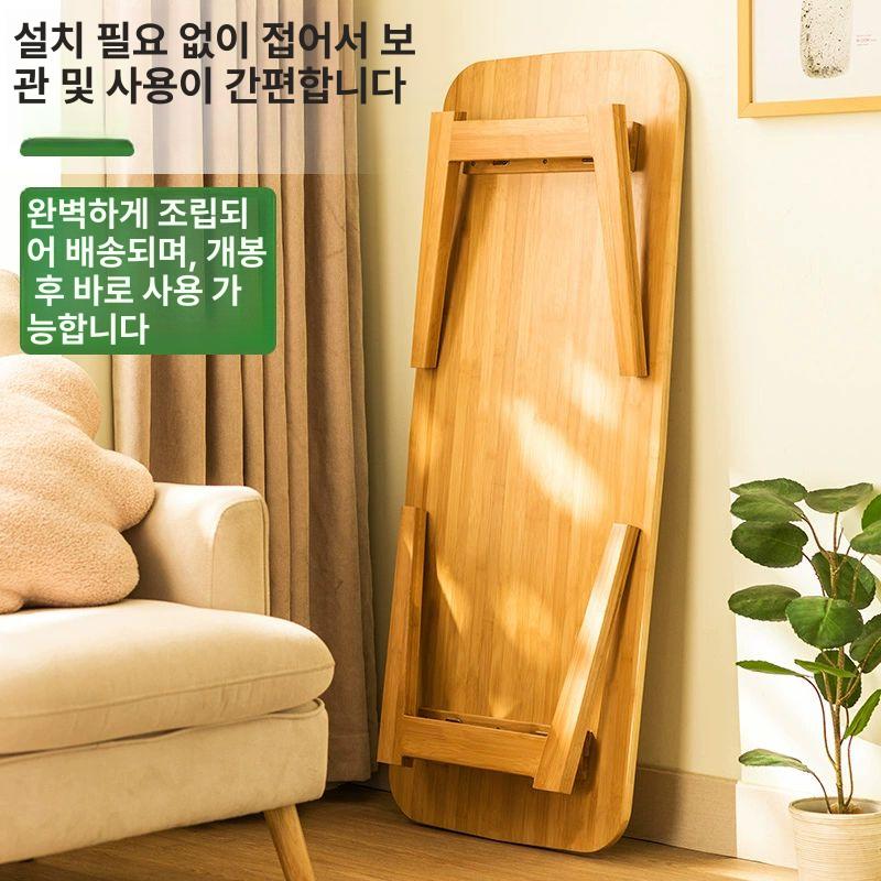 소파 수납 좌식 티테이블 접이식 조립 탁자 북유럽 식탁 내추럴 컬러 80길이 완전 조립 완료 - 상세 이미지 4