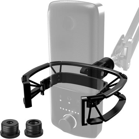 [해외]보렌부아르 웨이브 쇼크 마운트 [웨이브 마이크 맞춤 제작] 엘가토 웨이브:1 및 웨이브:3 마이크와 호환되는 진동 방지 서스펜션 홀더 클립