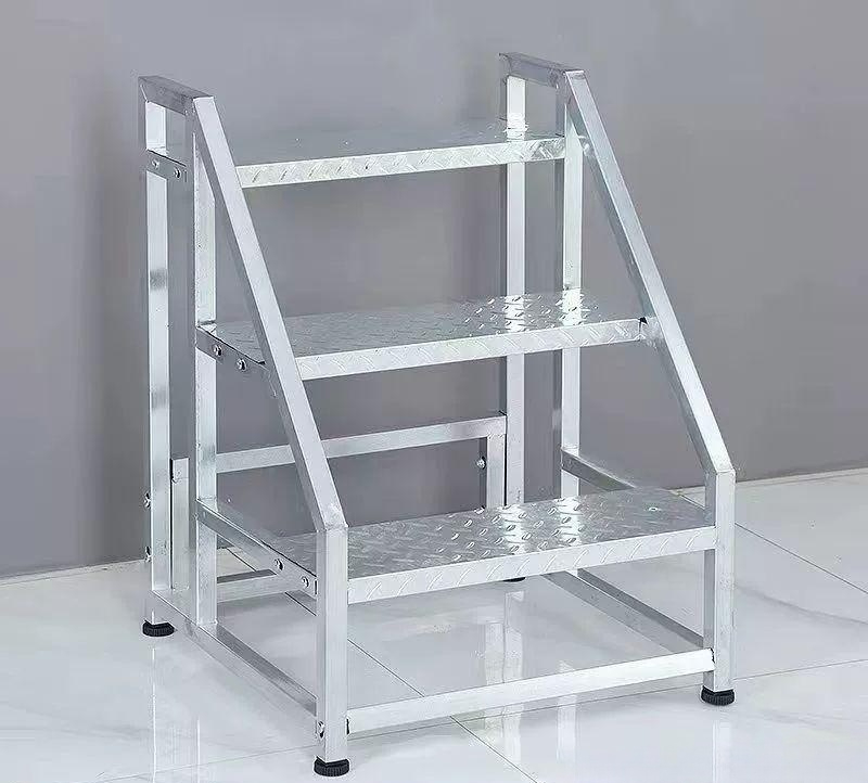 조립식 계단 확장 디딤대 산업용 철제 철공소 난간형 3단 높이90cm 확장형 너비60cm - 메인 이미지