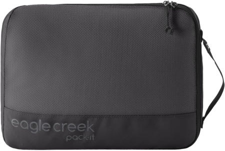 [해외]이글 크릭 팩-잇 공개 큐브 - 수하물 공간 최적화를 위한 경량 패킹 휴대하기 쉬운 메쉬 원단 방수 이지 그립 지퍼 미디엄 블랙 Black