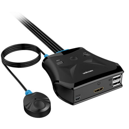 유니콘 2:1 HDMI KVM 스위치 (KVM-200HDMI) (1.5m)