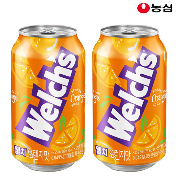 농심 웰치스 포도 딸기 오렌지 청포도 세트 355ml x 24개 - 상세 이미지 3