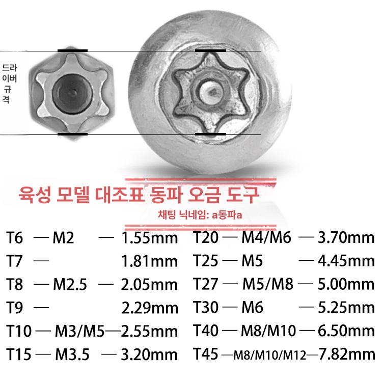 드라이버 비트 세트 드릴 십자 트리머 육각 임팩트 목공 T9-T27 세트 - 상세 이미지 3