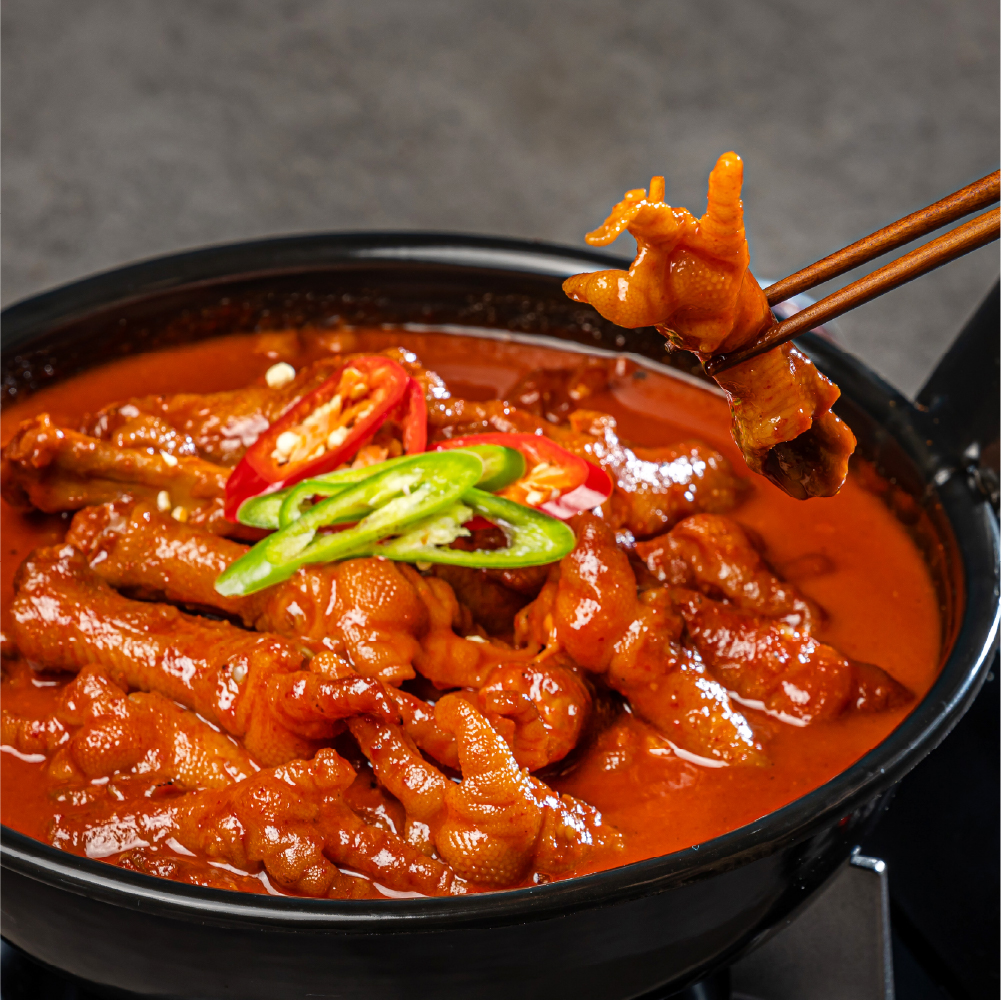 야식플렉스 매운 국물닭발 무뼈닭발 튤립닭발 캠핑음식 밀키트 술안주 1.2kg - 상세 이미지 3