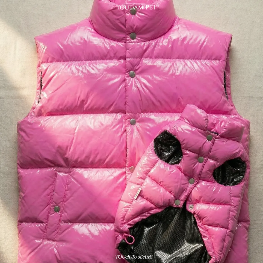 뚜담펫 견주 강아지 커플패딩 강아지 고양이 발열패딩