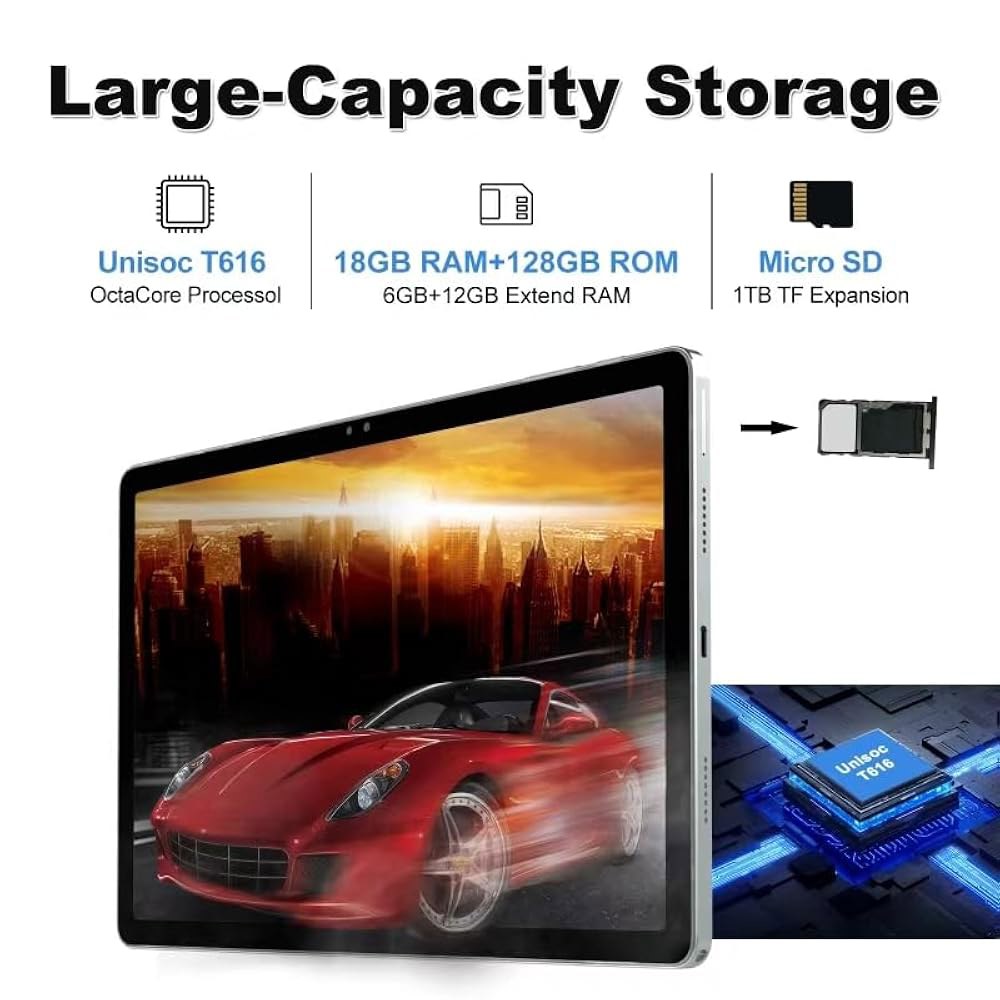 2025 최신 11인치 태블릿 안드로이드 2 14 x Wi-Fi, 디스플레이 케이스 확장, 5+5+13MP 2000 스피커 태블릿, 4개, 5G 스타일러스, ROM+1TB 18GB - 상세 이미지 3