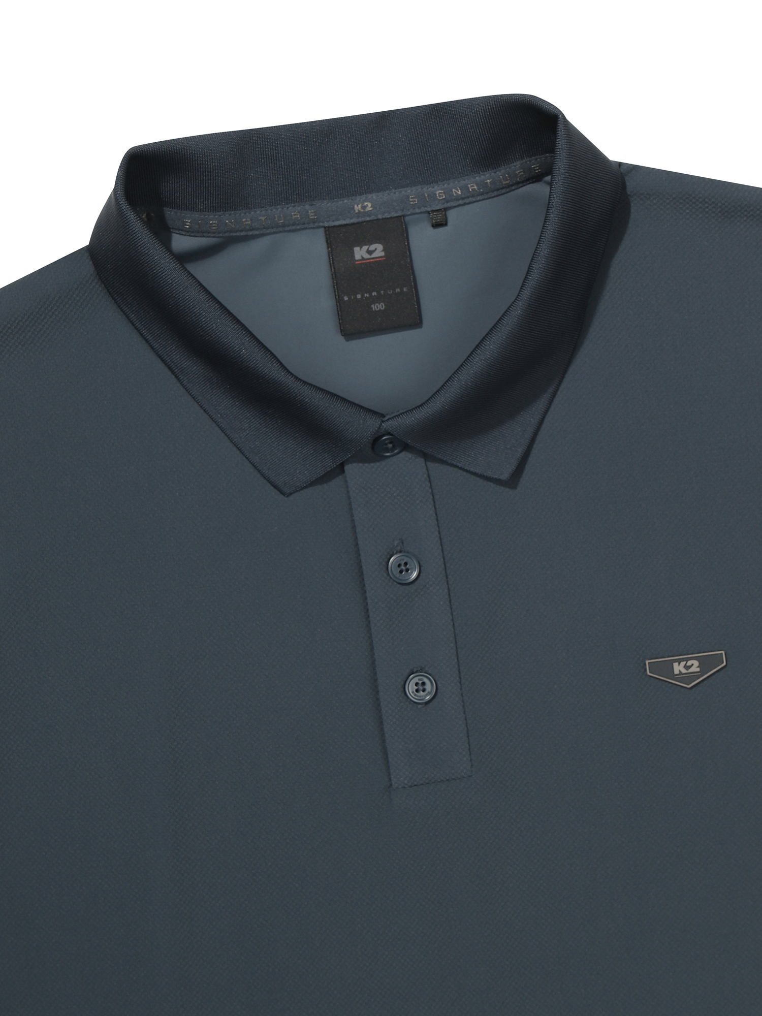 [본사직영] K2 남성 시그니처 파라다이스 썸머 반팔 폴로 STEEL BLUE KMM25267BX - 상세 이미지 3