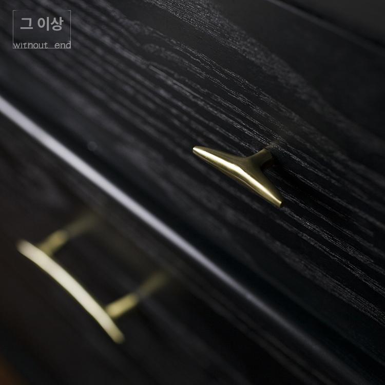 붙박이장 붙박이장용 유럽풍 가구손잡이 수입손잡이 타원형 골드 96mm 홀 간격 - 상세 이미지 5