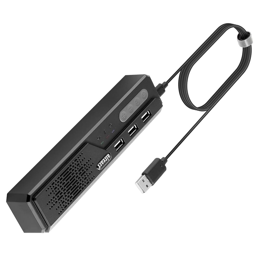 Cykvis 마이크가 있는 3 in 온라인 스피커, 노트북 팀과 오피스 USB 컴퓨터 음성 및 PC 호환 1 픽업, 줌, 감소, 학습용 향상된 소음 스마트 360도 - 상품 이미지