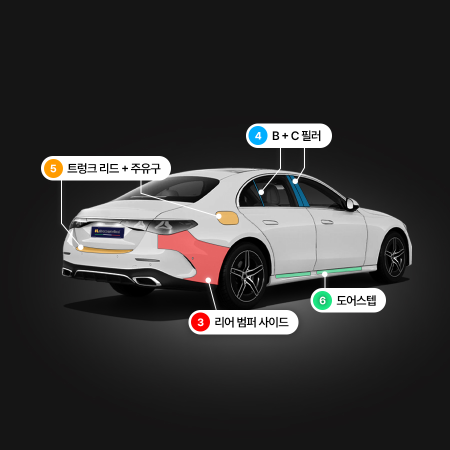라보코스메티카 벤츠 E클래스 W214 헤드라이트 보호필름 PPF 부분구매 - 상세 이미지 3