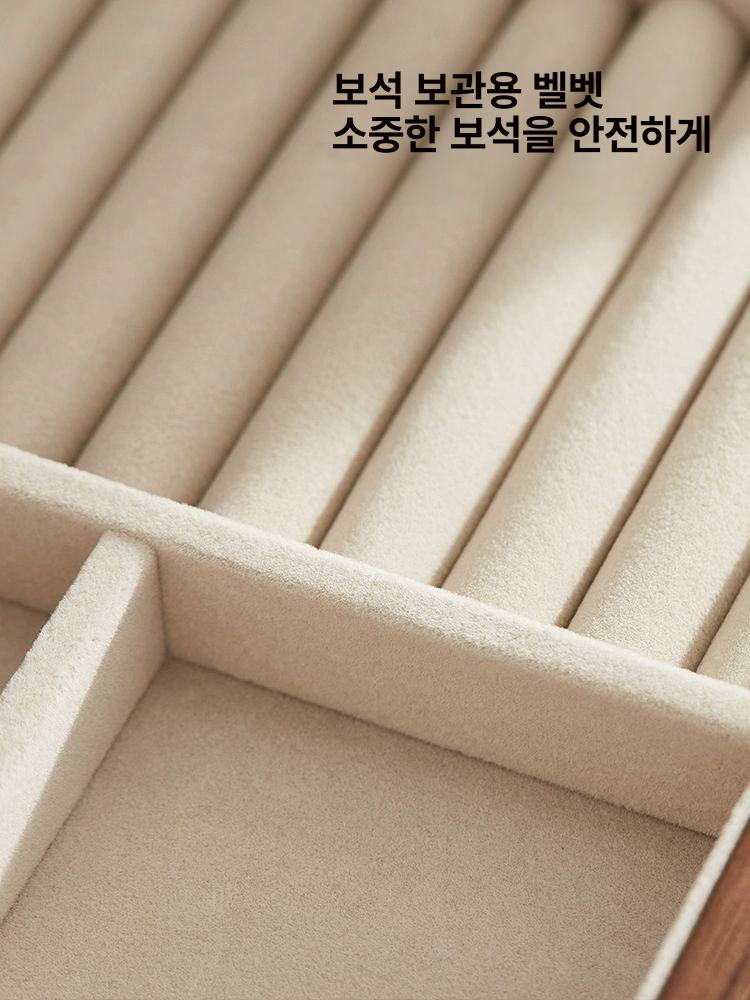 원목 쥬얼리 잠금 목걸이 보석함 디스플레이 진열 진열대 4단 투명 주얼리 박스 - 상세 이미지 5