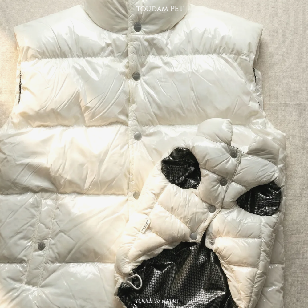 뚜담펫 견주 강아지 커플패딩 강아지 고양이 발열패딩