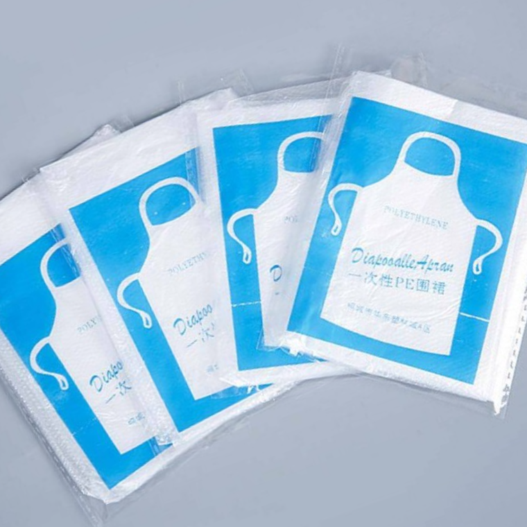 개별포장 일회용 앞치마 50P 김장 비닐 옷 김장용 식당용 세차 식사용 휴대용 업소용 손님 투명 1회용 방수