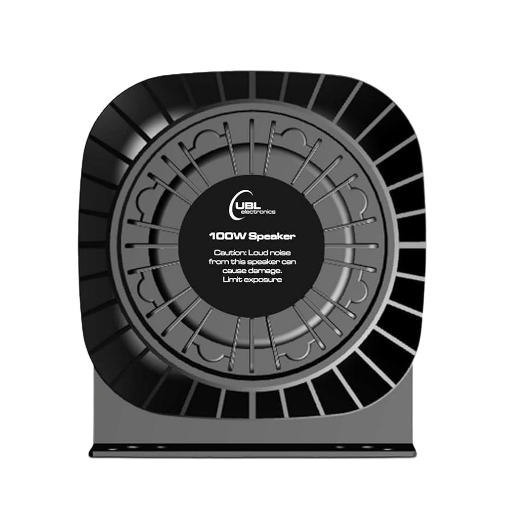 UBL 100W Large Speaker for Emergency Vehicles 124 dB High Output Siren Speaker, Universal Compatibil - 상품 이미지