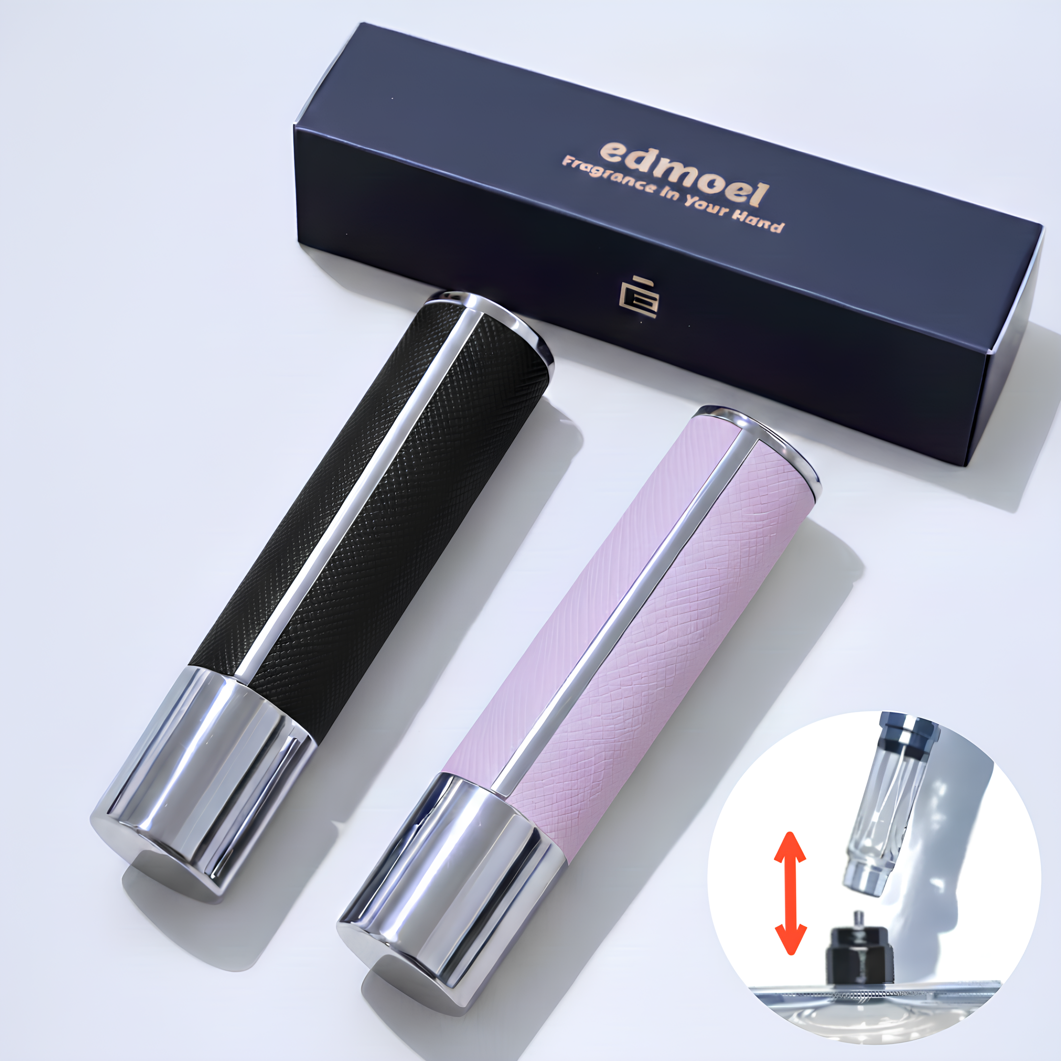 에드모엘 펌핑식 향수공병 향수 소분 용기 레더 에디션 제품 이미지