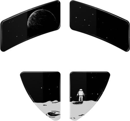 [해외]바이퍼 얼티밋 마우스 발 패드용 이모뉴크 유리 스케이트 매끄러운 내구성 게임 액세서리(지구 패턴) Deathadder V3 Pro-Earth