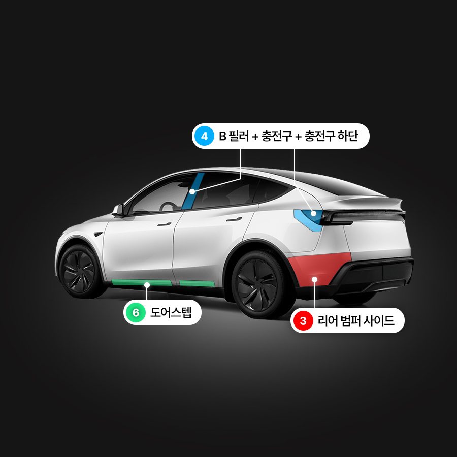 라보코스메티카 테슬라 모델Y 주니퍼 PPF 보호필름 헤드라이트 데일라이트 부분구매 - 상세 이미지 3