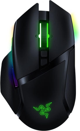 Razer [해외]바실리스크 얼티밋 하이퍼스피드 무선 게이밍 마우스: 가장 빠른 마우스 스위치 - 20K DPI 광학 센서 크로마 RGB 조명 11개의 프로그래머블 버튼 100시간 배터리 M