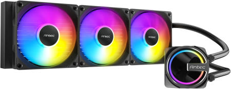 Antec [해외]Antec 스켈레톤 360 ARGB 액체 CPU 쿨러 360mm 라디에이터 고성능 펌프 120mm PWM 팬 3개 구리 베이스 인텔 LGA Skeleton 360 ARGB