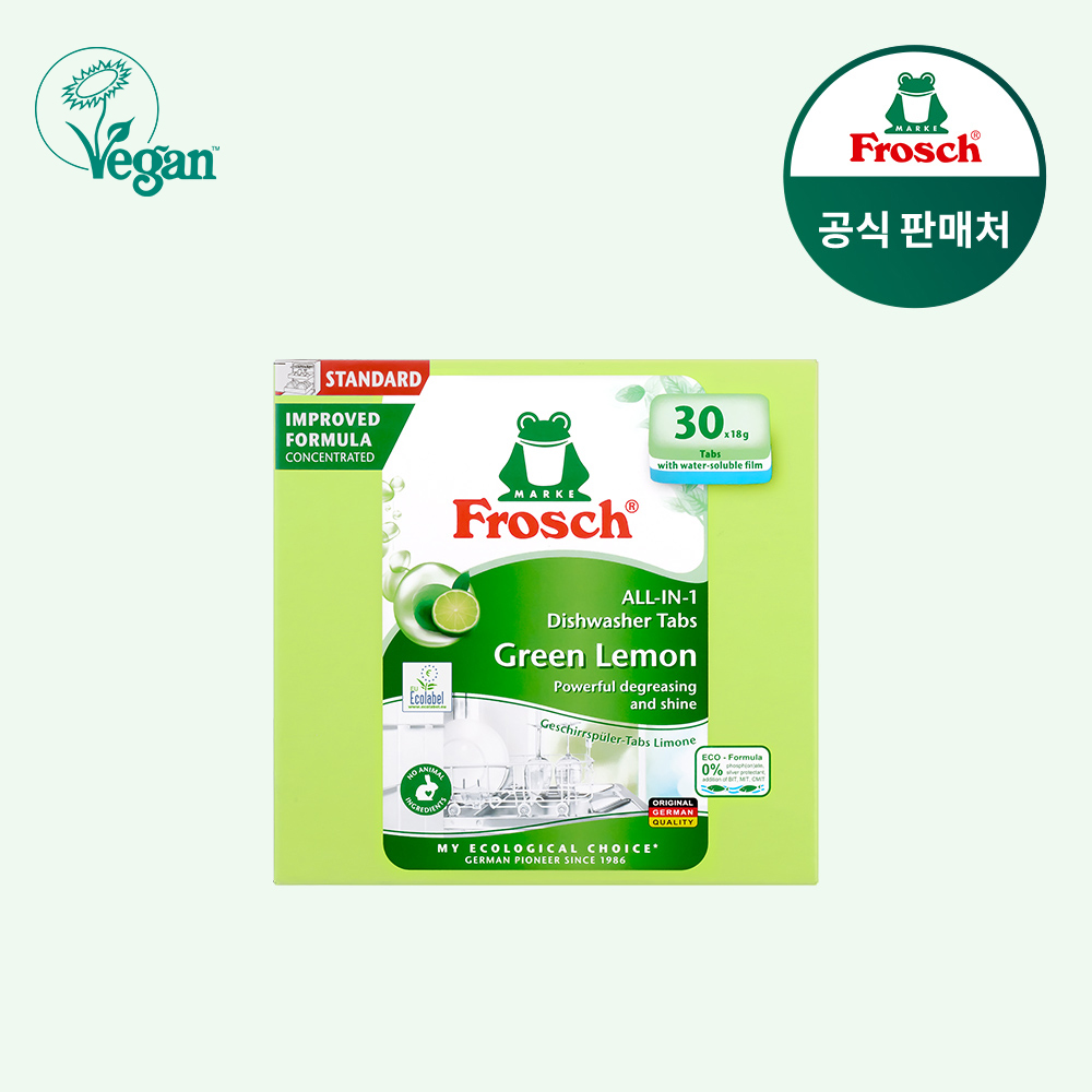 프로쉬 친환경 식기세척기세제 18g 30개입, 그린레몬, 1개 제품 이미지